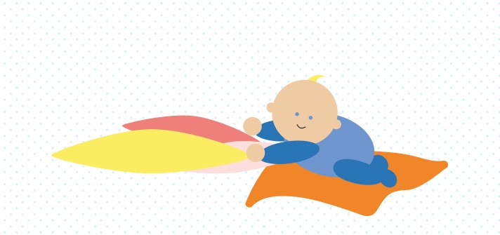 Бебе с възглавници
