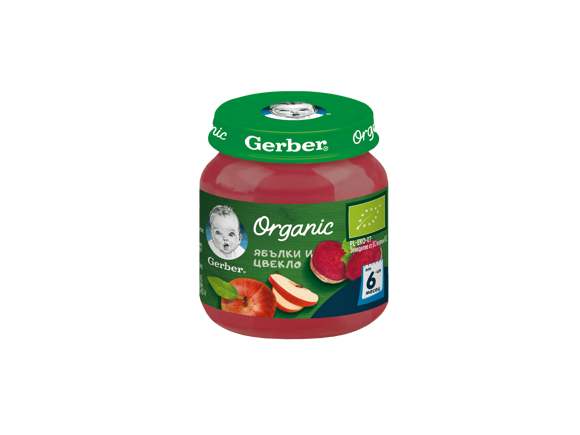 GERBER® Organic Ябълки и цвекло