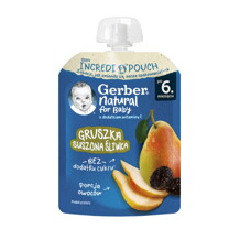 Gerber Natural for baby Круша и сушени сливи пюре