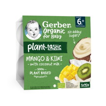 Gerber® Organic for baby, Десерт, Манго, киви и кокос