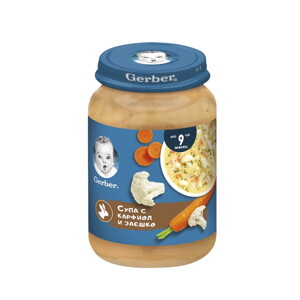 Nestlé GERBER® Пюре Супа с карфиол и заешко