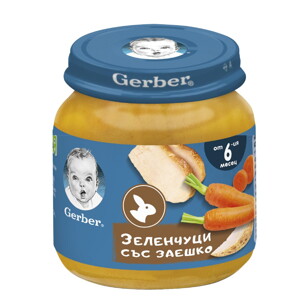 Gerber Храна за бебета, Пюре от зеленчуци и заешко