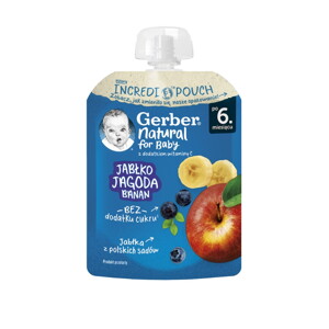 Gerber Natural for baby Ябълка, боровинка и банан