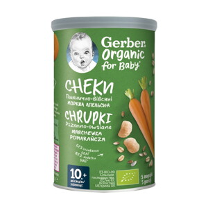 Gerber® Organic, Снакс, Пшенично- овесен снакс с морков и портокал