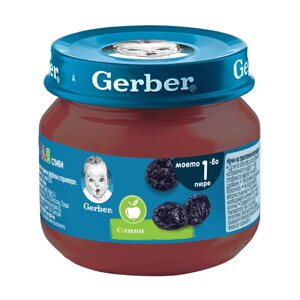 Gerber Храна за бебета, Пюре от сливи