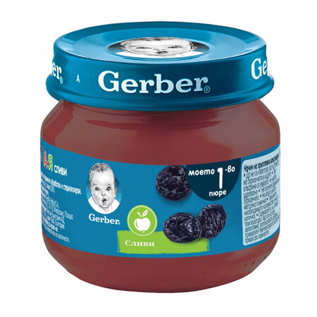 Gerber Храна за бебета, Пюре от сливи